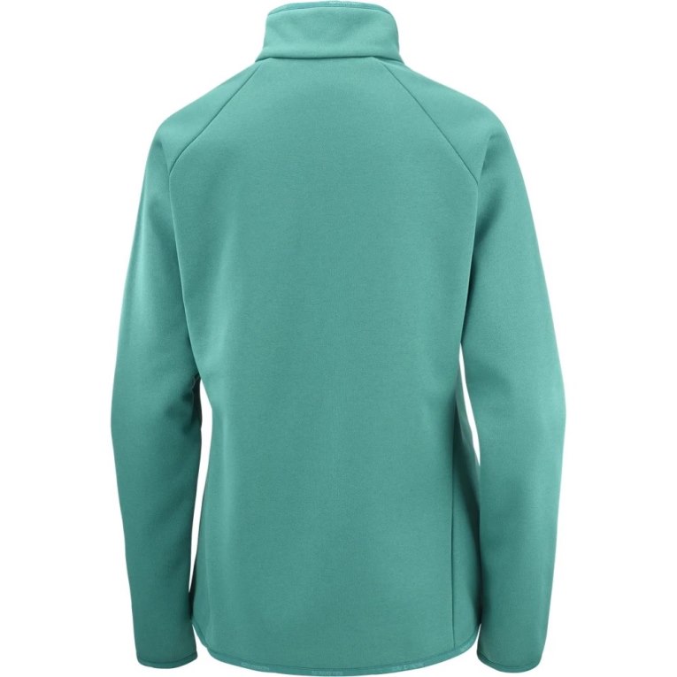 Green Salomon Essential Warm Half Zip Women's Jackets | IE AP3741